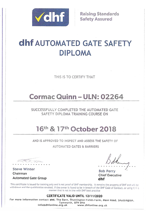 Certificate-DHF-Cormac-Quinn
