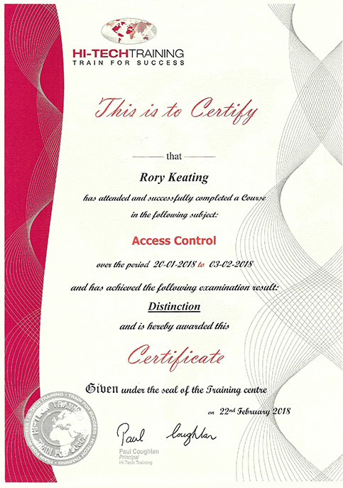 Keating-Security-Certification-Access-Control