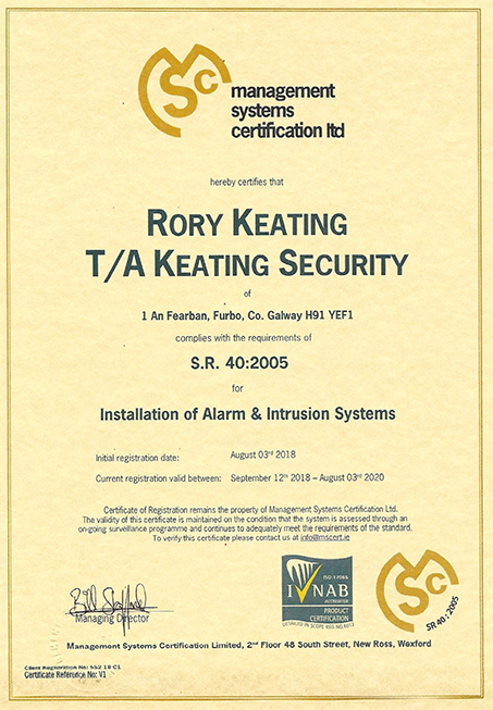 Keating-Security-Certification-Alarm-And-Intrusion-Systems